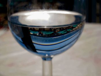 Close-up of wine in glass