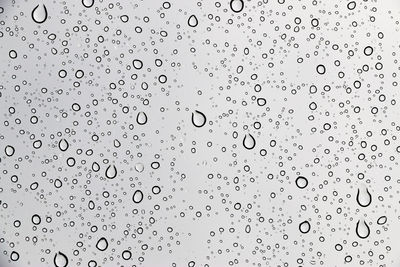 Water drops on glass during rainy season