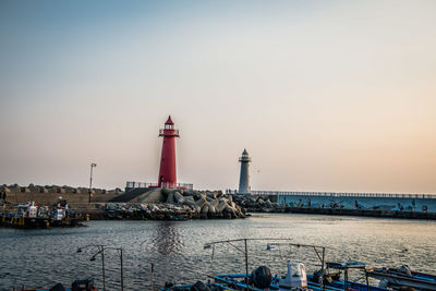 View of clock tower in city