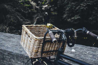 Bicycle parked outdoors