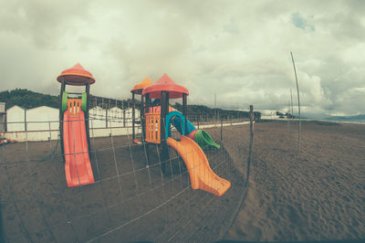 Panoramic view of beach against sky