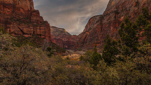 Rock formations on mountain