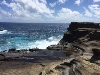 Scenic view of sea against sky