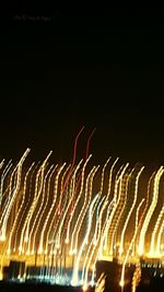 Blurred motion of fountain at night