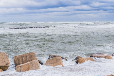 Scenic view of sea against sky