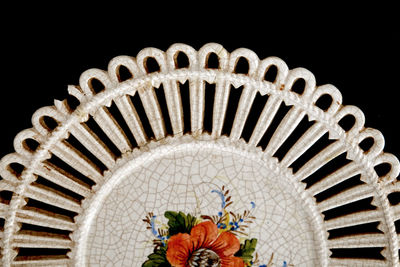 Close-up of flowers against black background