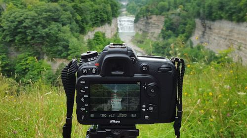 Close-up of camera lens