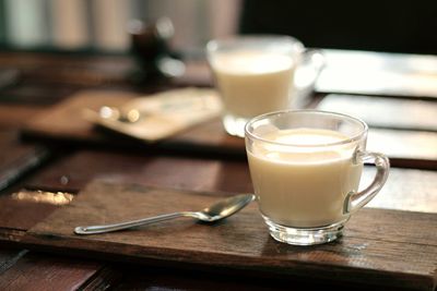 Close-up of coffee on table