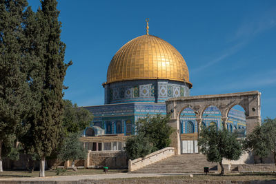 Dome of the rock on the temple mount in the old city of jerusalem, israel, palestinian territories