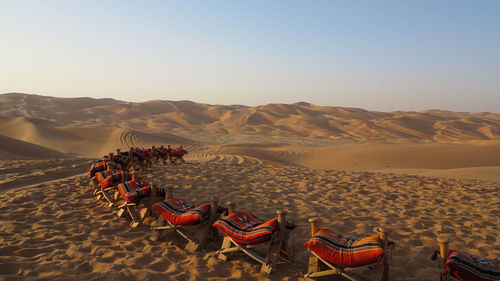 Scenic view of desert against sky