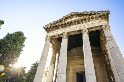 Low angle view of historical building against sky