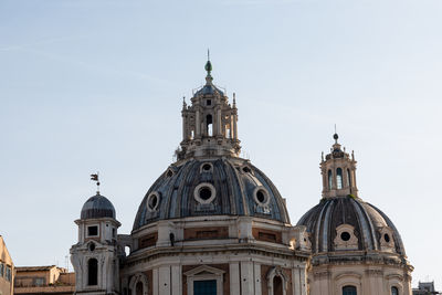 Dome of santa maria di loreto church near venezia square, rome, italy
