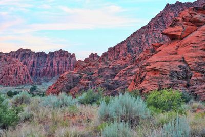 Rock formations on landscape