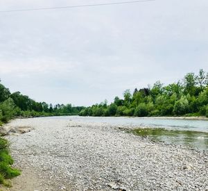 Scenic view of river against sky