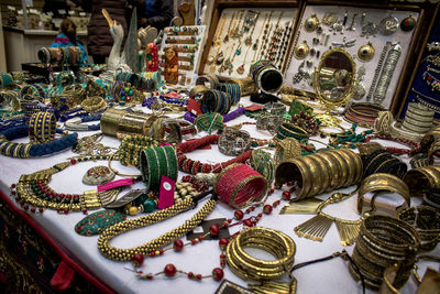 Close-up of objects for sale