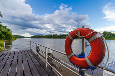 Scenic view of river against sky