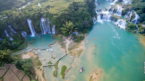 High angle view of sea