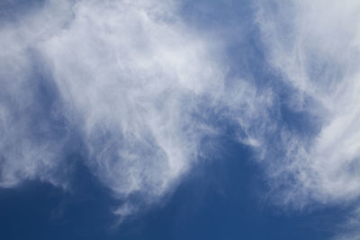 Low angle view of clouds in sky