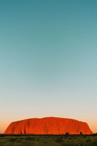 Scenic view of landscape against clear sky