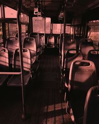 Interior of empty bus