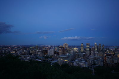 Aerial view of montreal from mont royal