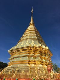 Low angle view of temple against sky