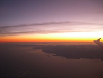 Scenic view of sunset over sea