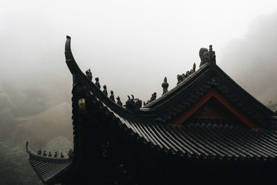 Low angle view of temple against sky