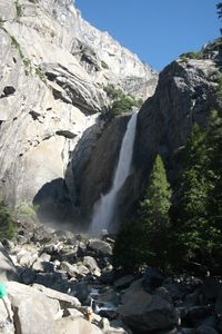Scenic view of waterfall
