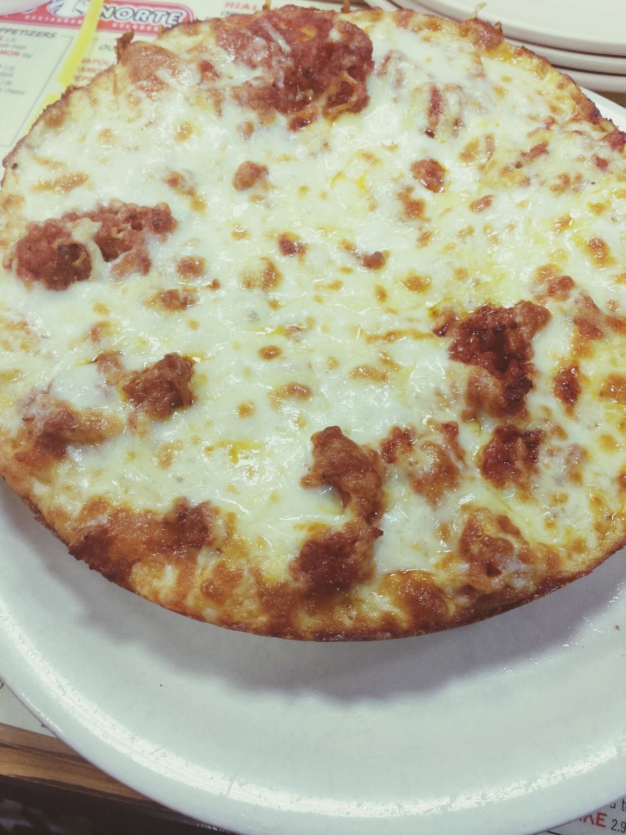 Spanish sausage pizza