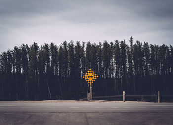 Road passing through trees