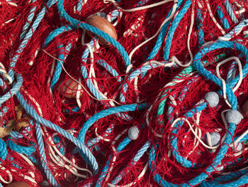 Full frame shot of fishing net