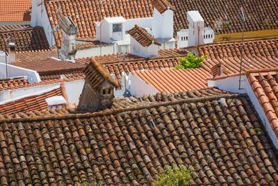 Built structure with houses in background