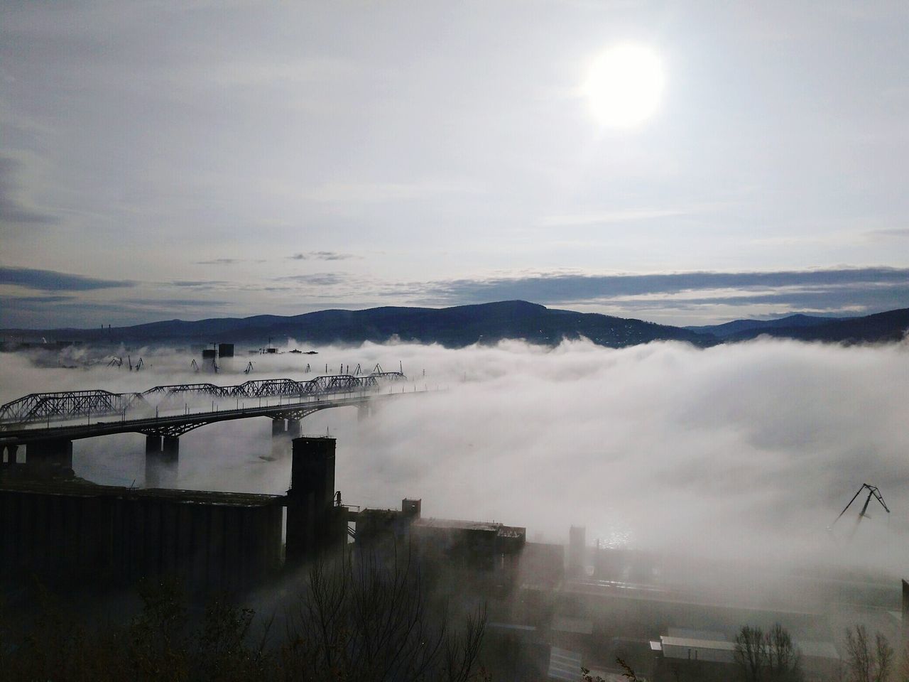 VIEW OF BRIDGE OVER CITY