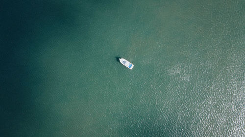 Single boat in open seas