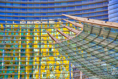 Low angle view of building against blue sky