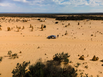 Scenic view of desert against sky