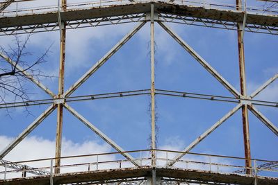 Low angle view of bridge against sky