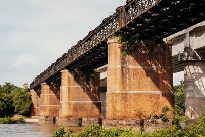 Bridge over river against sky