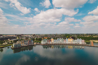 Bridge over river against sky