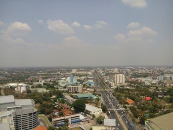 High angle view of cityscape