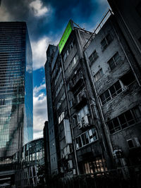 Low angle view of buildings against sky