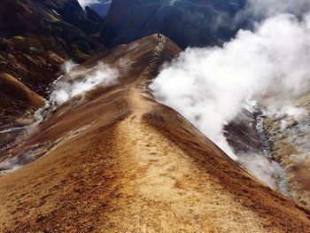 Scenic view of mountain against sky