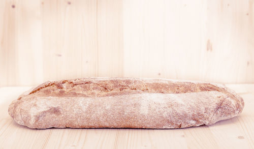 Close-up of bread on table