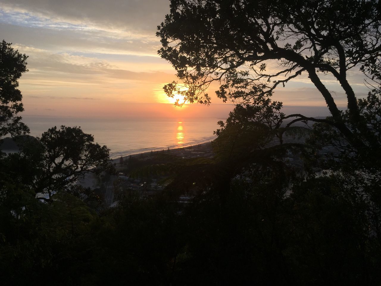 SCENIC VIEW OF CALM SEA AGAINST SKY DURING SUNSET