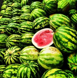 Full frame shot of watermelons for sale in market