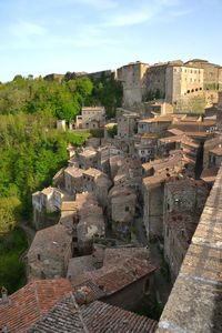 View of town against sky