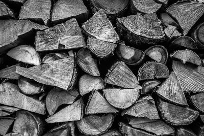 Full frame shot of logs