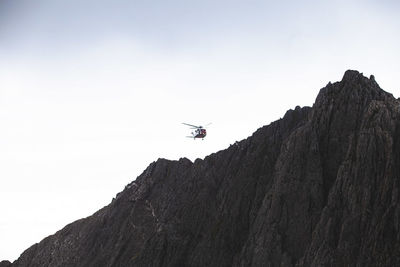 Low angle view of mountain against sky