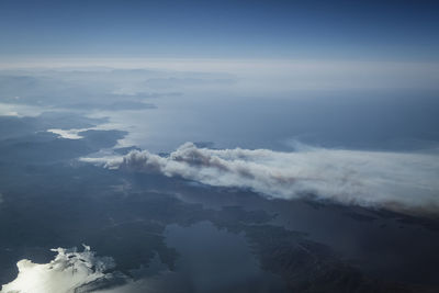 Aerial view of sea against sky